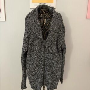 TNA Black and White Knit Sweater